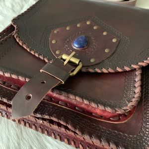 Vintage style gypsy leather bag